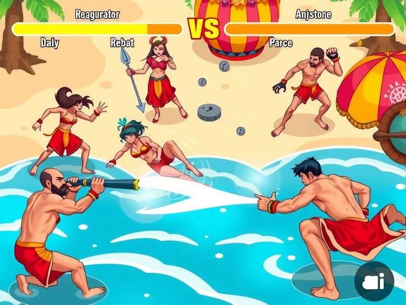 Beach Brawlers Indian festival event with special decorations